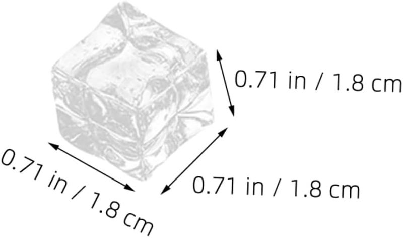 Acrylic Square Fake Ice Cubes 50pcs Reusable Photography Props Models - Image 3